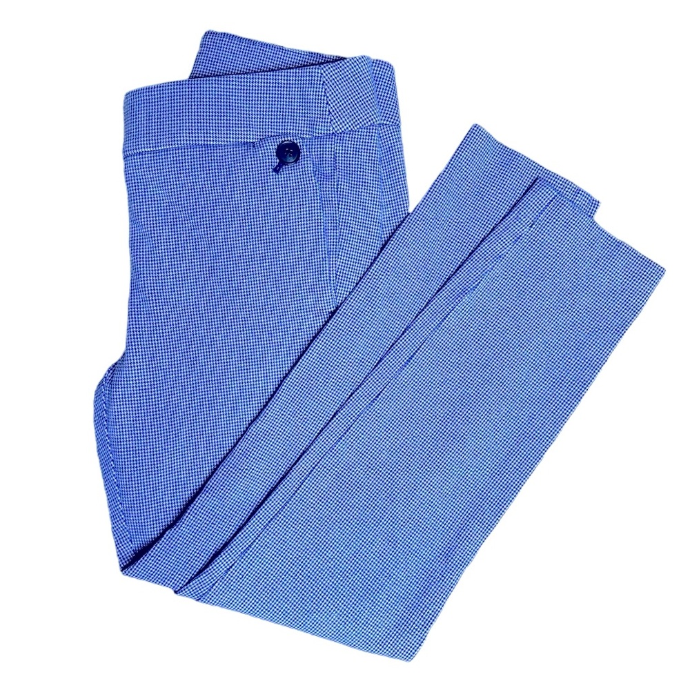 Loft petite Marisa blue checkered slacks